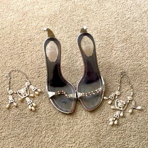 Rene Caovilla Silver Shoes